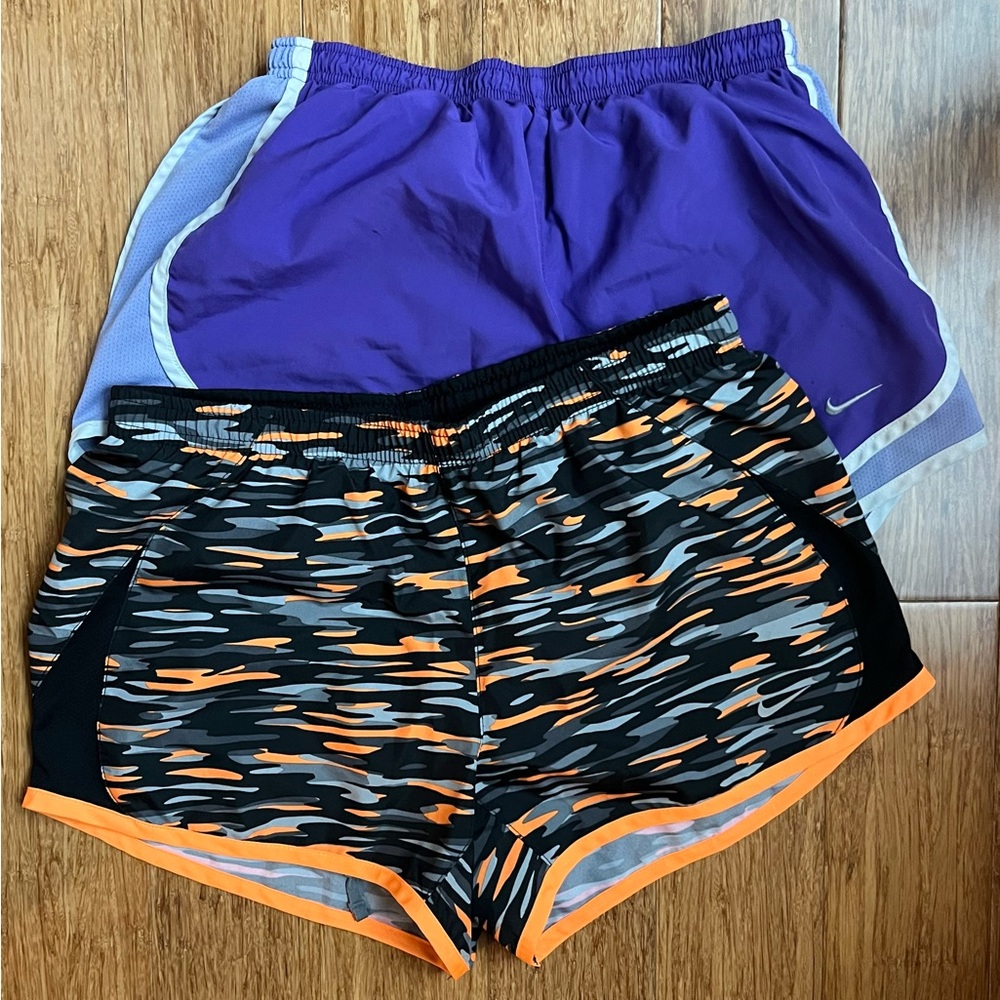 Women's Running Shorts Nike Tempo Size Small Bundle purple black orange
